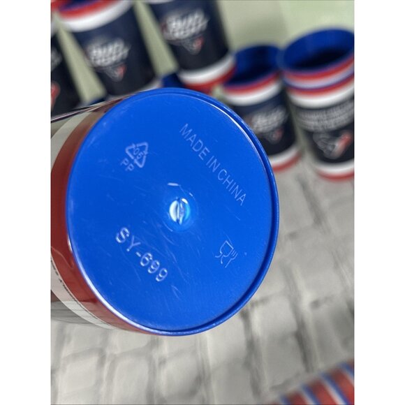 Set of 15 Blue Houston Texans Bud Light Plastic 18 oz. Reusable Cups 6” NEW - Picture 7 of 9